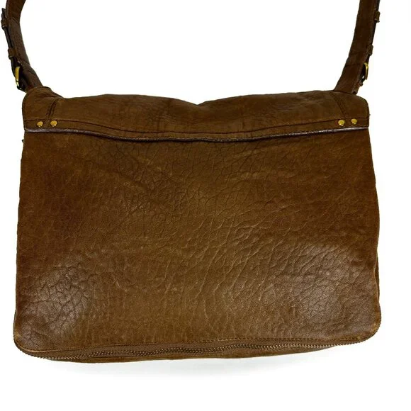 Jerome Dreyfuss Albert Messenger Crossbody Bag Brown Leather - Picture 7 of 16